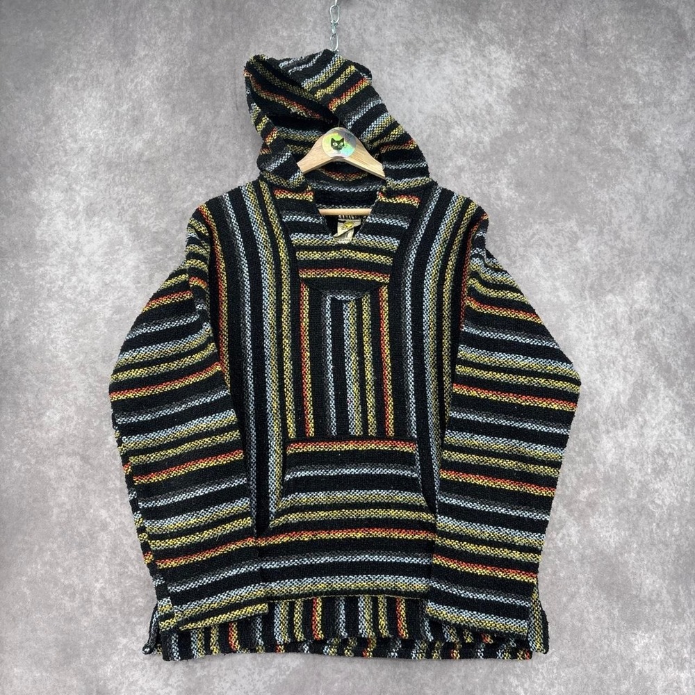 Vintage SunSpecs Multicolored Acrylic Made In Mexico Baja Hoodie Size L